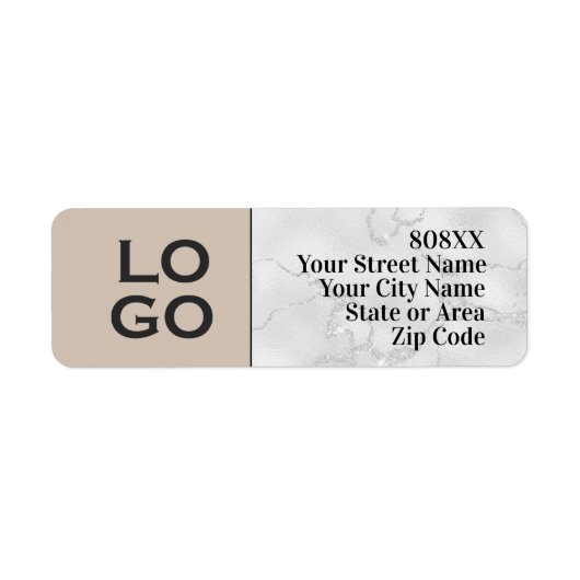 Benutzerdefiniertes Logo auf Beige & Marmor (Vorne)