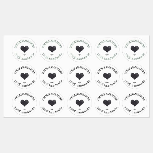 Benutzerdefiniertes Logo auf grünen, wasserdichten Etiketten (Blatt)