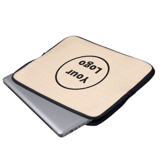 Benutzerdefiniertes Logo auf winzigen weißen Punkt Laptopschutzhülle (Vorne Knopf)