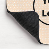 Benutzerdefiniertes Logo auf winzigen weißen Punkt Mousepad (Ecke)