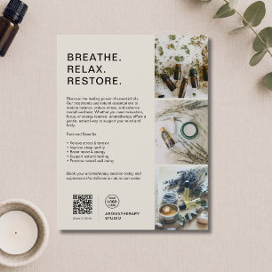 Benutzerdefiniertes Logo Beige Aromatherapie-Spa-U Flyer