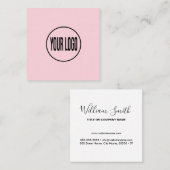 Benutzerdefiniertes Logo, beliebige Farben, quadra Quadratische Visitenkarte (Vorne/Hinten)