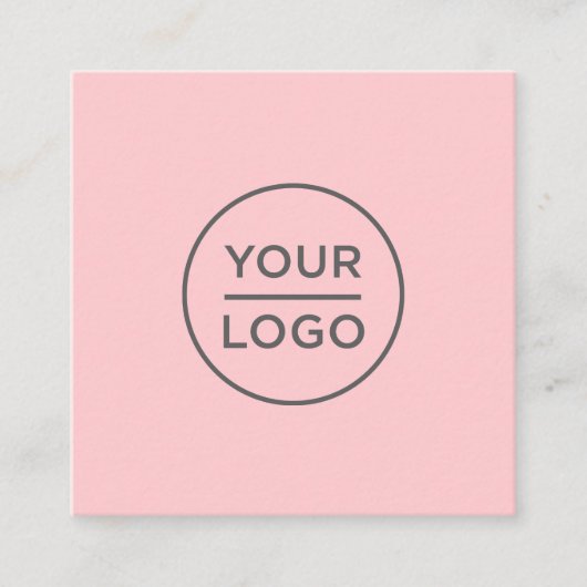 Benutzerdefiniertes Logo, beliebige Farben, quadra Quadratische Visitenkarte (Vorderseite)