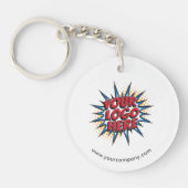 Benutzerdefiniertes Logo, benutzerdefinierter Text Schlüsselanhänger (Vorderseite)