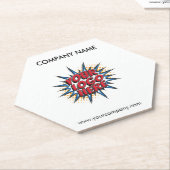 Benutzerdefiniertes Logo, benutzerdefinierter Text Untersetzer (angewinkelt)