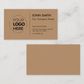 Benutzerdefiniertes Logo Beruflich Modernes Minima Visitenkarte (Vorne/Hinten)