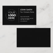 Benutzerdefiniertes Logo Beruflich Modernes Minima Visitenkarte (Vorne/Hinten)