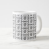 Benutzerdefiniertes Logo-Bildmuster Wiederholendes Jumbo-Tasse (Vorderseite Rechts)