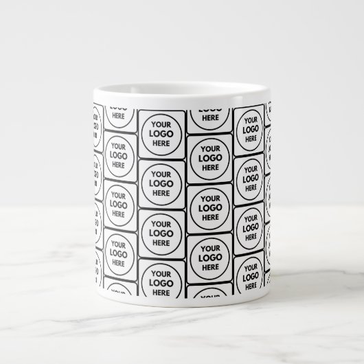 Benutzerdefiniertes Logo-Bildmuster Wiederholendes Jumbo-Tasse (Vorderseite)