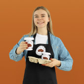 Benutzerdefiniertes Logo Black & White Coffee Shop Schürze