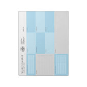 Benutzerdefiniertes Logo Blau Grau Einfaches, nich Notizblock (Rotiert)