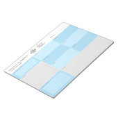 Benutzerdefiniertes Logo Blau Grau Einfaches, nich Notizblock (angewinkelt)