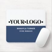 Benutzerdefiniertes Logo Blau Mousepad (Mit Mouse)