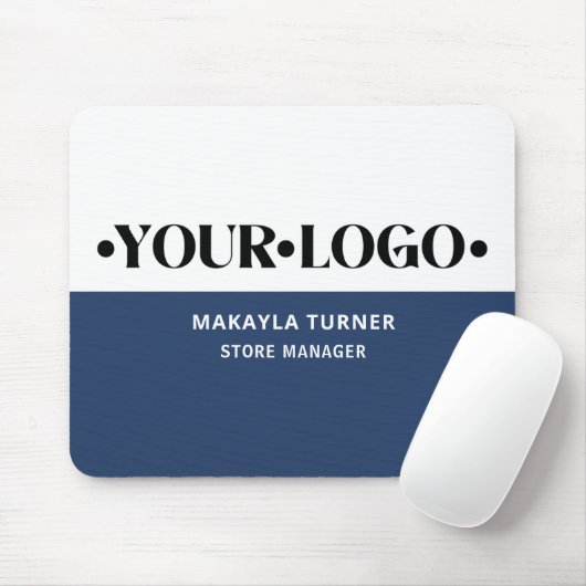 Benutzerdefiniertes Logo Blau Mousepad (Mit Mouse)