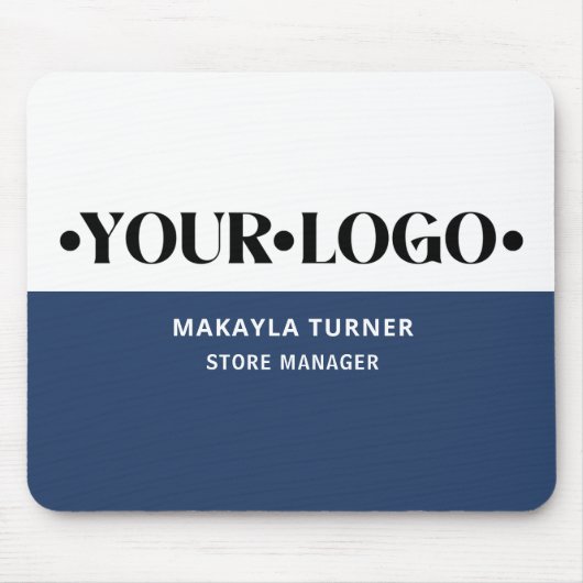 Benutzerdefiniertes Logo Blau Mousepad (Vorne)