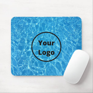 Benutzerdefiniertes Logo blaues Wasser texturiert Mousepad