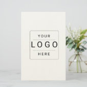 Benutzerdefiniertes Logo Briefpapier (Stehend Vorderseite)