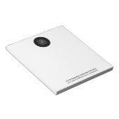 Benutzerdefiniertes Logo Büro Branding Notizblock (angewinkelt)