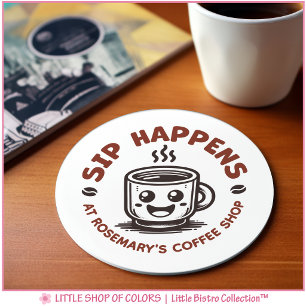 Benutzerdefiniertes Logo Coffee Shop Cafe Professi Runder Pappuntersetzer