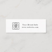 Benutzerdefiniertes Logo | Corporate Event Drink V Mini Visitenkarte (Rückseite)