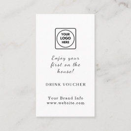 Benutzerdefiniertes Logo | Corporate Event Drink V Visitenkarte