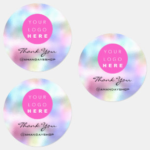 Benutzerdefiniertes Logo Danke Instagra Holograph Etiketten