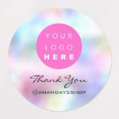 Benutzerdefiniertes Logo Danke Instagra Holograph Etiketten (Design 1)
