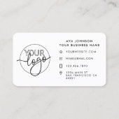 Benutzerdefiniertes Logo Danke Retro Bold Typograf Visitenkarte (Rückseite)