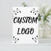 Benutzerdefiniertes Logo Dankeskarte (Stehend Vorderseite)