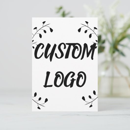 Benutzerdefiniertes Logo Dankeskarte (Stehend Vorderseite)