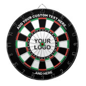 Benutzerdefiniertes Logo-Dartboard mit Text Dartscheibe (vorne)