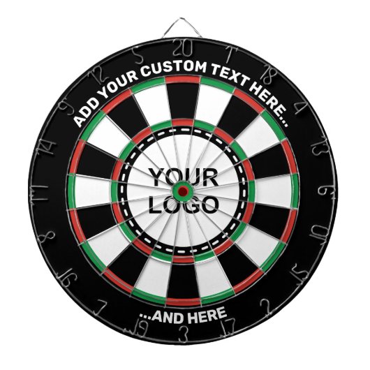 Benutzerdefiniertes Logo-Dartboard mit Text Dartscheibe (vorne)