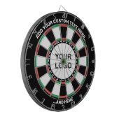 Benutzerdefiniertes Logo-Dartboard mit Text Dartscheibe (Vorderseite Links)