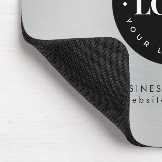 Benutzerdefiniertes Logo der Silver Metallic-Graue Mousepad (Ecke)