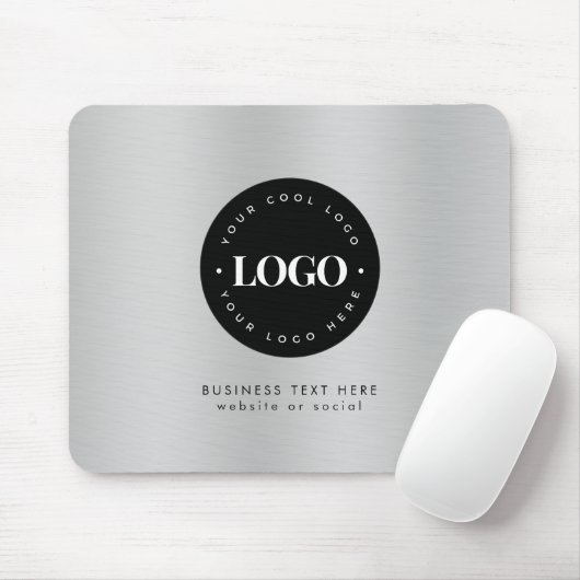 Benutzerdefiniertes Logo der Silver Metallic-Graue Mousepad (Mit Mouse)