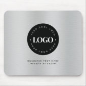 Benutzerdefiniertes Logo der Silver Metallic-Graue Mousepad (Vorne)
