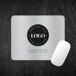 Benutzerdefiniertes Logo der Silver Metallic-Graue Mousepad