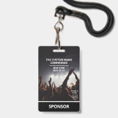 Benutzerdefiniertes Logo des Konferenzsponsors für Ausweis (Vorderseite mit Lanyard)