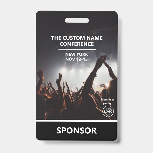 Benutzerdefiniertes Logo des Konferenzsponsors für Ausweis (Vorderseite)
