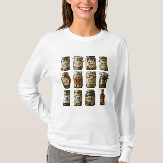 Benutzerdefiniertes Logo-Design für Pickle-Marken  T-Shirt (Vorderseite)