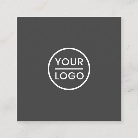 Benutzerdefiniertes Logo, dunkelgrau, viereckig, b Quadratische Visitenkarte (Vorderseite)