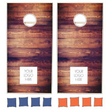 Benutzerdefiniertes Logo Dunkler Stallholz-Ecke Se