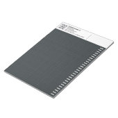 Benutzerdefiniertes Logo, dunkles Ingenieur-Raster Notizblock (angewinkelt)