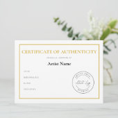 Benutzerdefiniertes Logo-Echtheitszertifikat für K Feiertagskarte (Stehend Vorderseite)