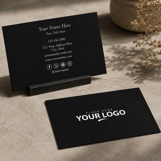 Benutzerdefiniertes Logo | Einfach Professionell M Visitenkarte