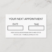 Benutzerdefiniertes Logo Einfach Trendsaal Lilac T Visitenkarte (Rückseite)