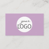 Benutzerdefiniertes Logo Einfach Trendsaal Lilac T Visitenkarte (Vorderseite)