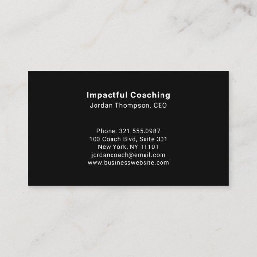 Benutzerdefiniertes Logo Einfache Berufliche Schwa Visitenkarte (Rückseite)