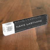 Benutzerdefiniertes Logo Einfache Grundnahrname Sc Namensplakette (Seite)