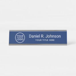 Benutzerdefiniertes Logo, einfache Marineschichte Schreibtischnamensplakette